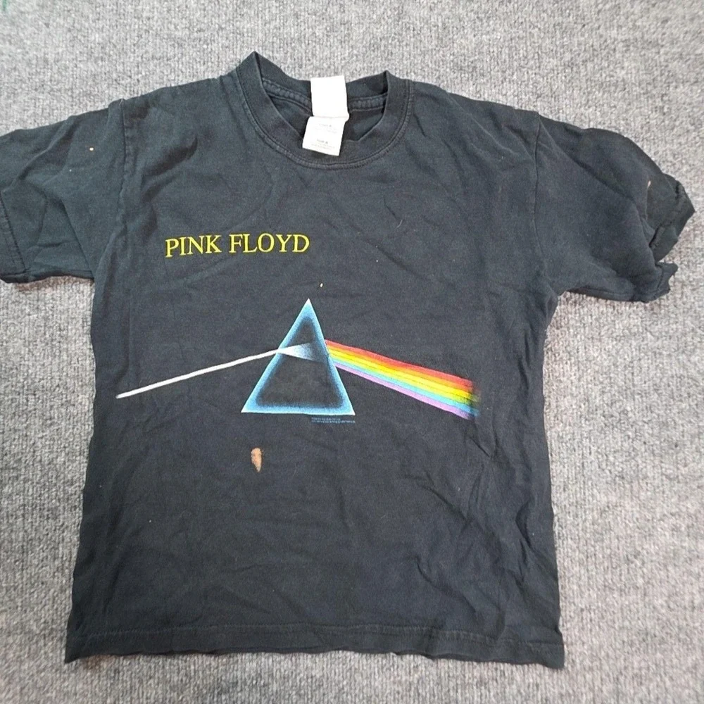 Gildan Shirt Kids Medium Black Pink Floyd Dark Side Of The Moon Graphic Tee